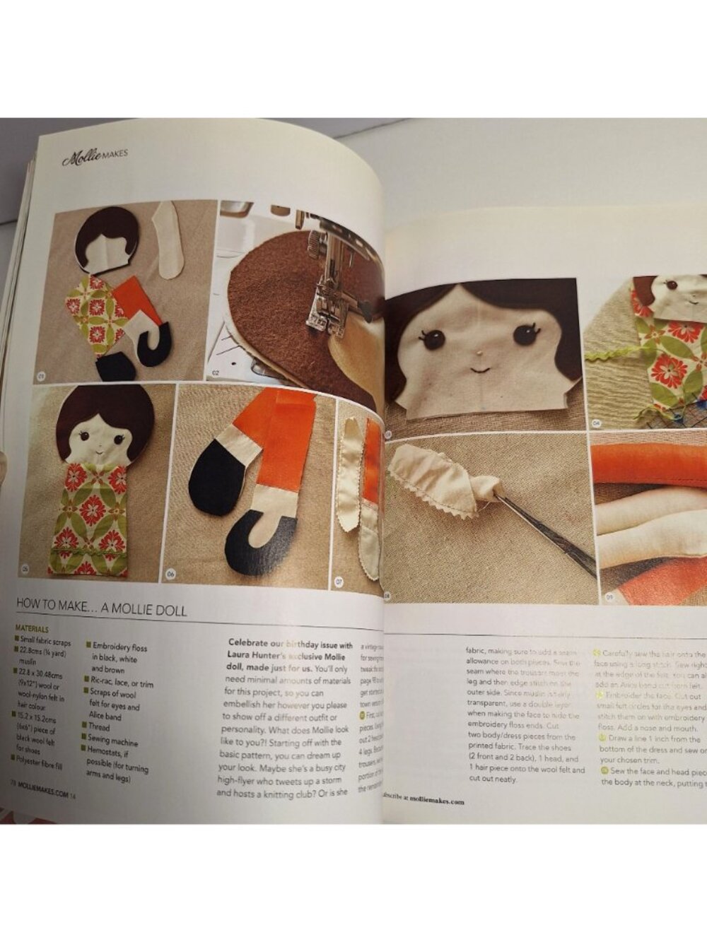 Mollie Makes Issue 14 2012 Magazine Felted Macrons Handmade DIY Projects - Picture 4 of 12